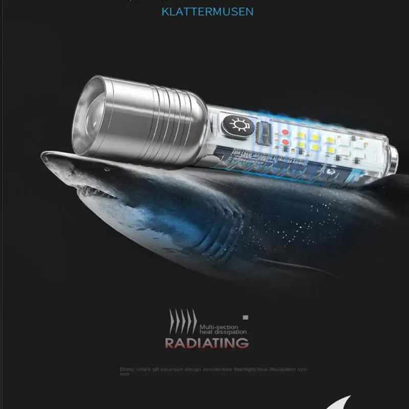 

Портативный фонарик, водонепроницаемый задний фонарь, мощный магнитный фонарик из алюминиевого сплава, аксессуары для кемпинга, разнообразный источник света, 1 шт.