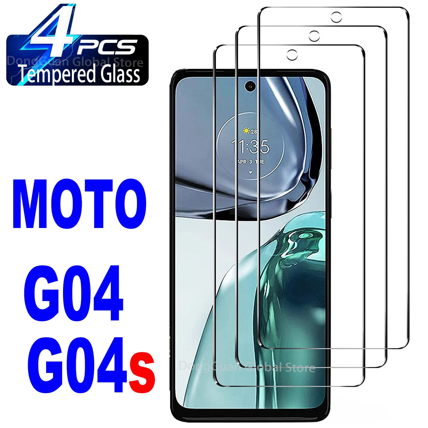 Закаленное защитное стекло 9H для Motorola Moto G04 G04S 5G 2/4Pcs HD