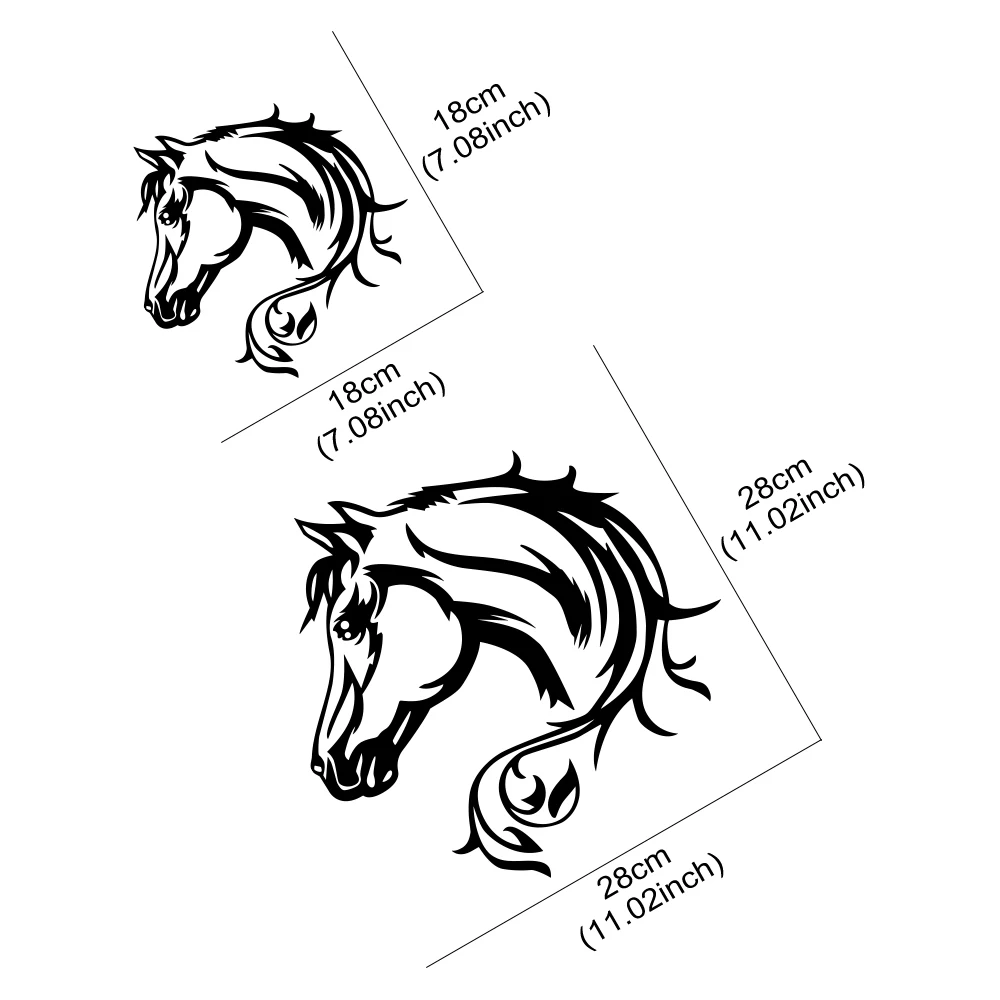 Наклейка в виде головы лошади декоративная наклейка для автомобиля мотоцикла