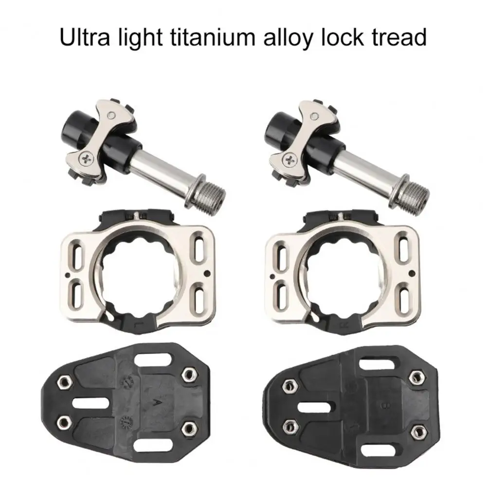 

Double Sides Locking 1 Pair Practical Corrosion Resistant Bike Pedal Titanium Alloy Self-locking Pedals Lightweight for Bike