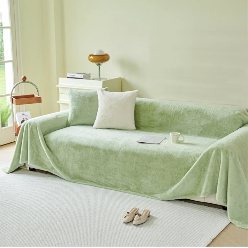 Роскошное плюшевое полотенце для дивана с чехлом домашнего офиса устойчивое к