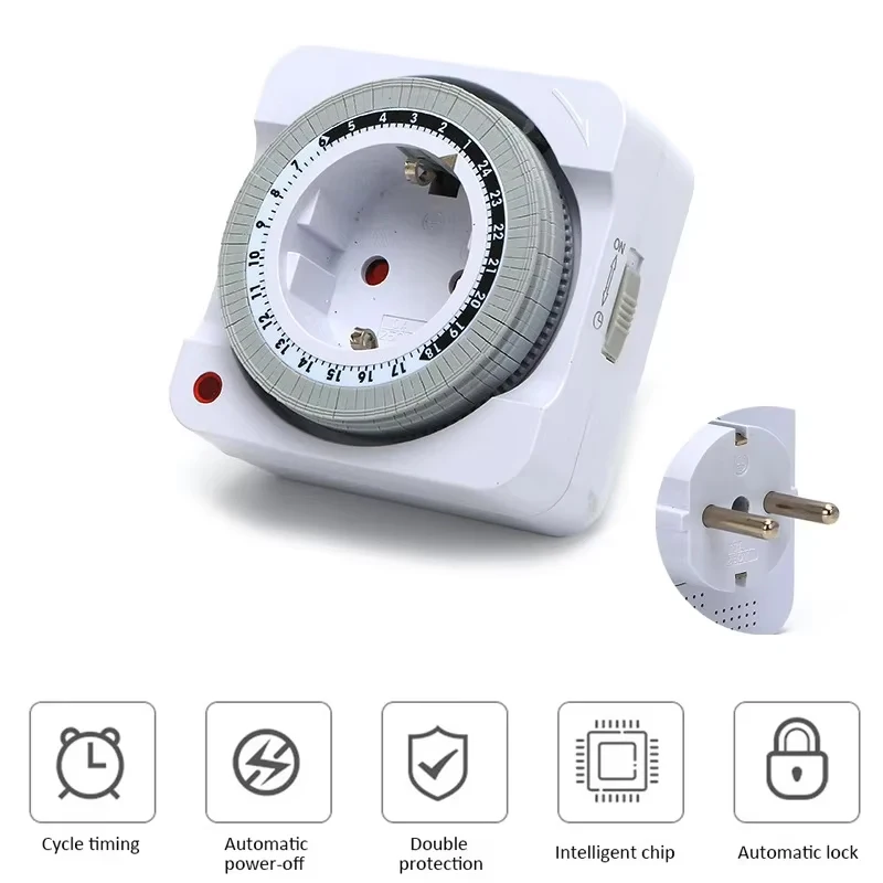 

Механический таймер-розетка Timer Socket For Smart Countdown Cycle