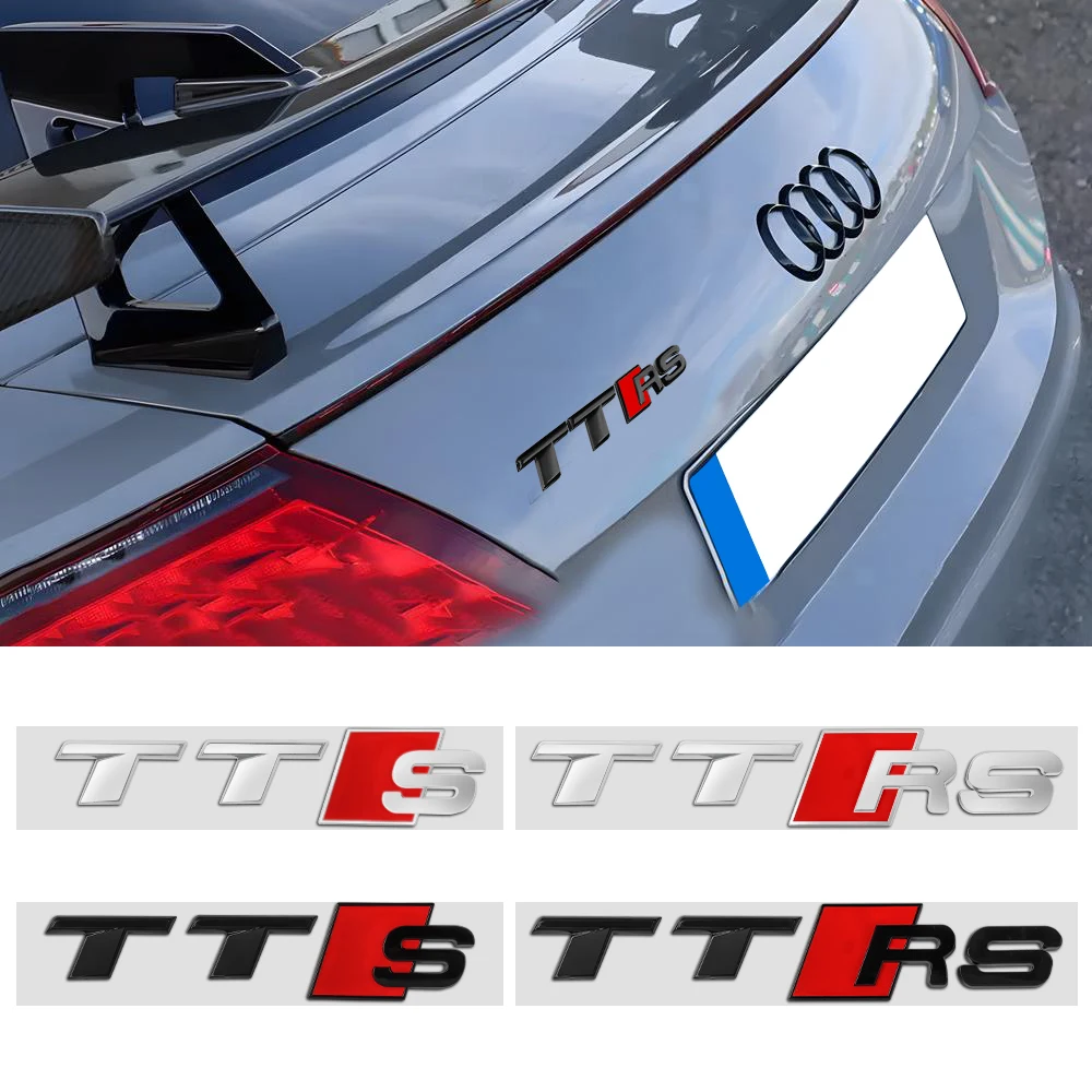 Фото 3D-эмблема ABS TTS TTRS, наклейка на задний багажник автомобиля, декоративный стикер-аксессуар для Audi S TT RS Sline A3 A4 B8 8P 8V B6 A5 A6 C7 RSQ3 №2