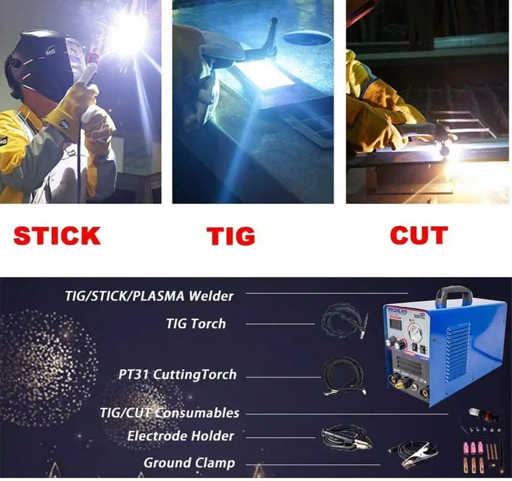 Сварочный аппарат plassimon 3 в 1 воздушно-плазменный резак 520TSC DC Inveter 40A CUT MMA TIG 160A