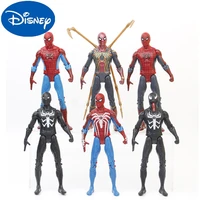 6pcsset avengers spider man venom figures statue the three generations of superhero led can light pvc model toys gift