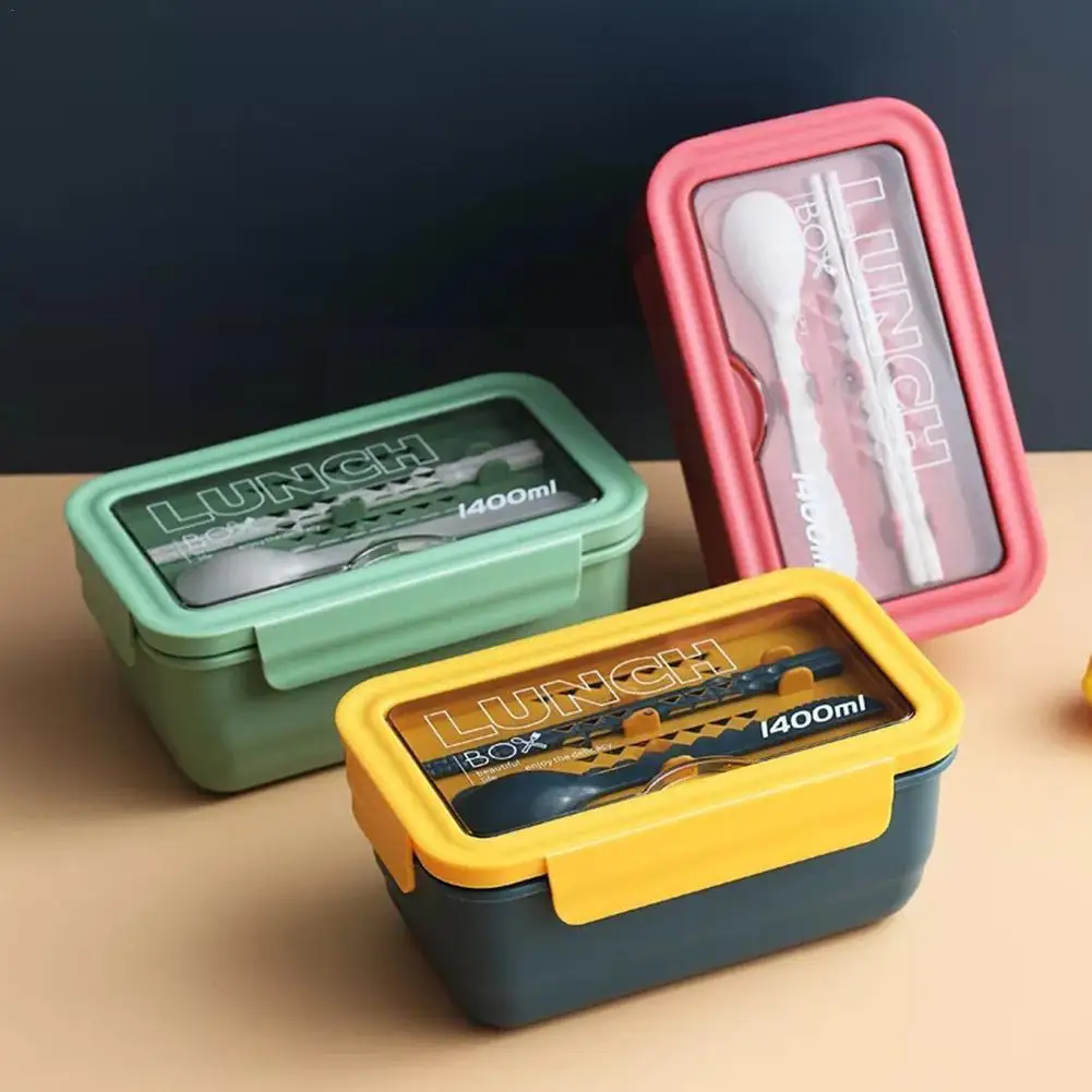 

3 Layers Lunch Box Food Storage Box Grids Student Office Box Picnic Worker Spoon Fork Microwave With Bento Container Outdoo B2n2
