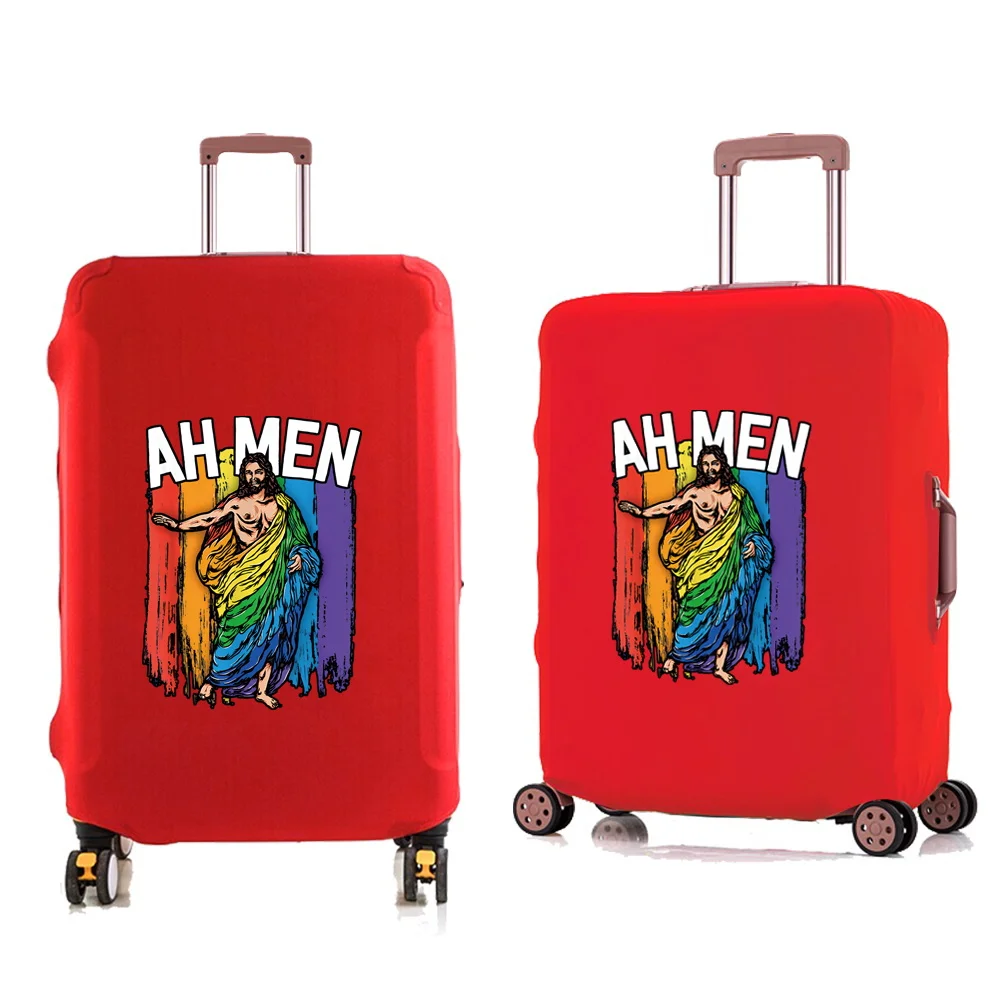 Luggage Elastic Protectives Cover for 18-32 Inch Trolley Case Travel Accessories Protector Covers Jesus Print Dustproof Suitcase