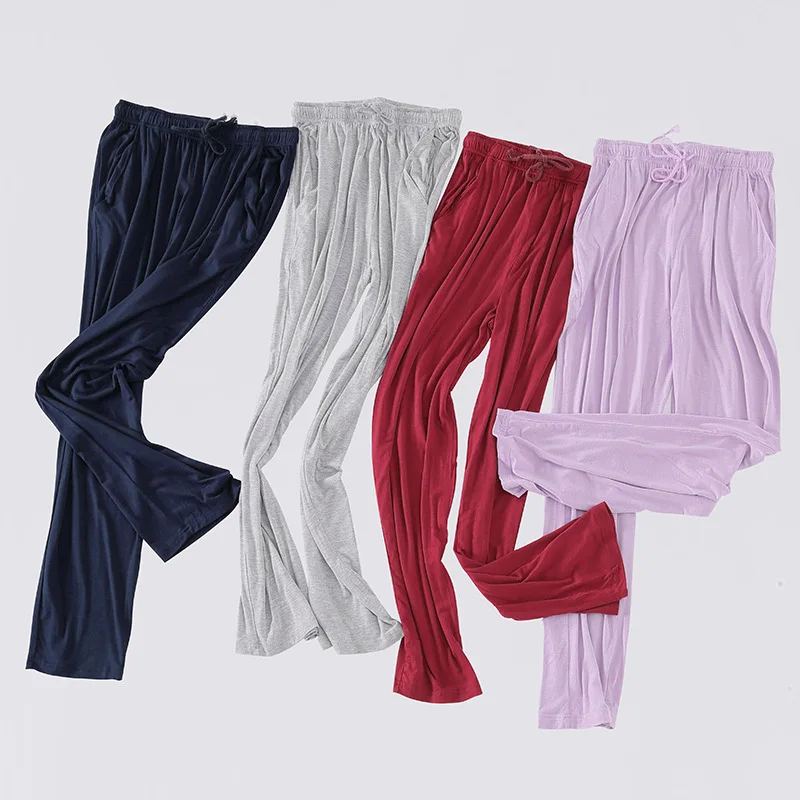 

Женские пижамные штаны для отдыха 2019, женские брюки для сна с эластичным поясом, брюки из модала большого размера XXXL