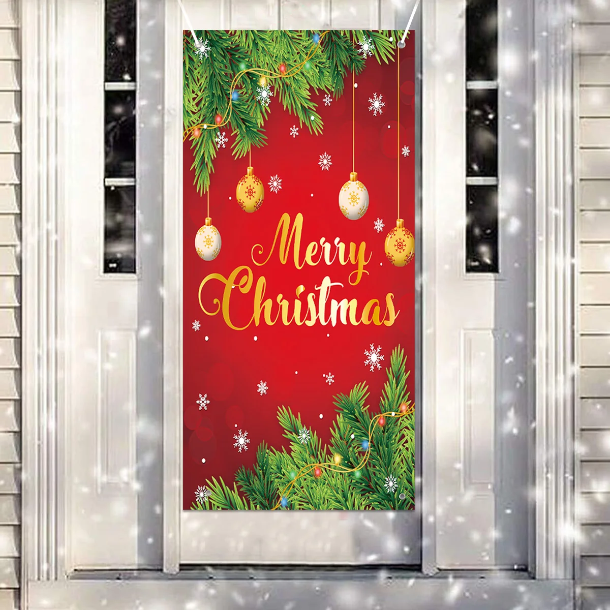 Рождественский красный галстук-бабочка подвесной флаг веселые рождественские