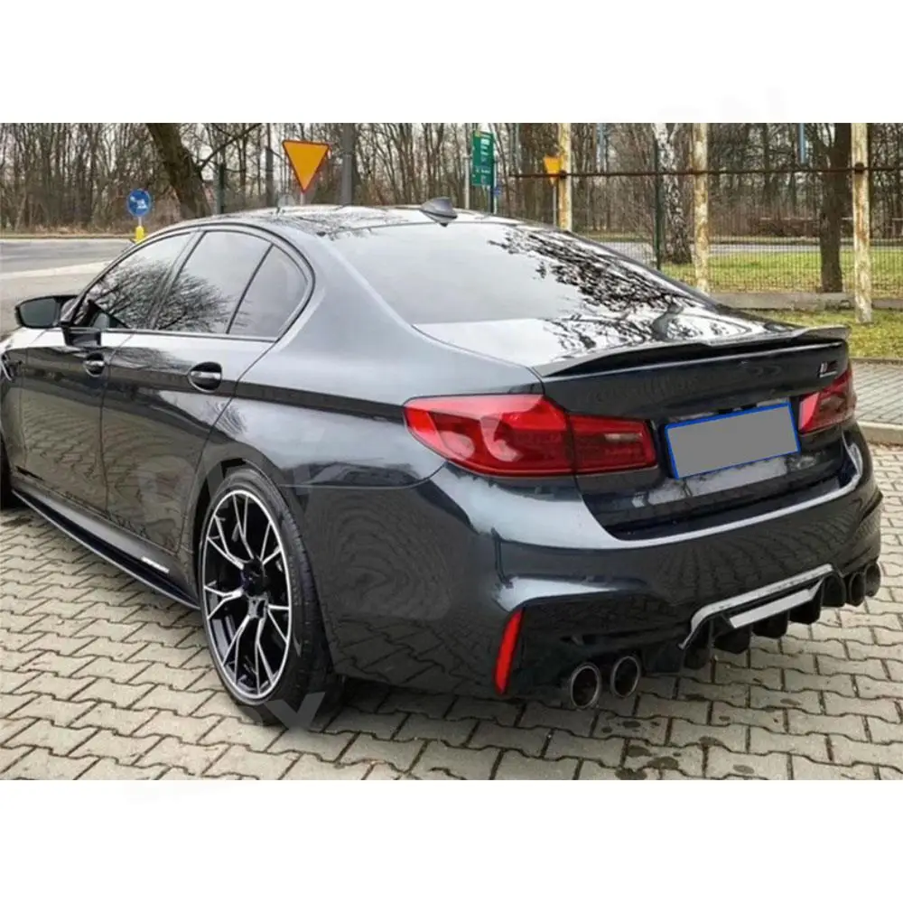 Стильный Глянцевый черный Задний Утконос для BMW 5 серии G30 F90 M5 2017-2020 заднее крыло
