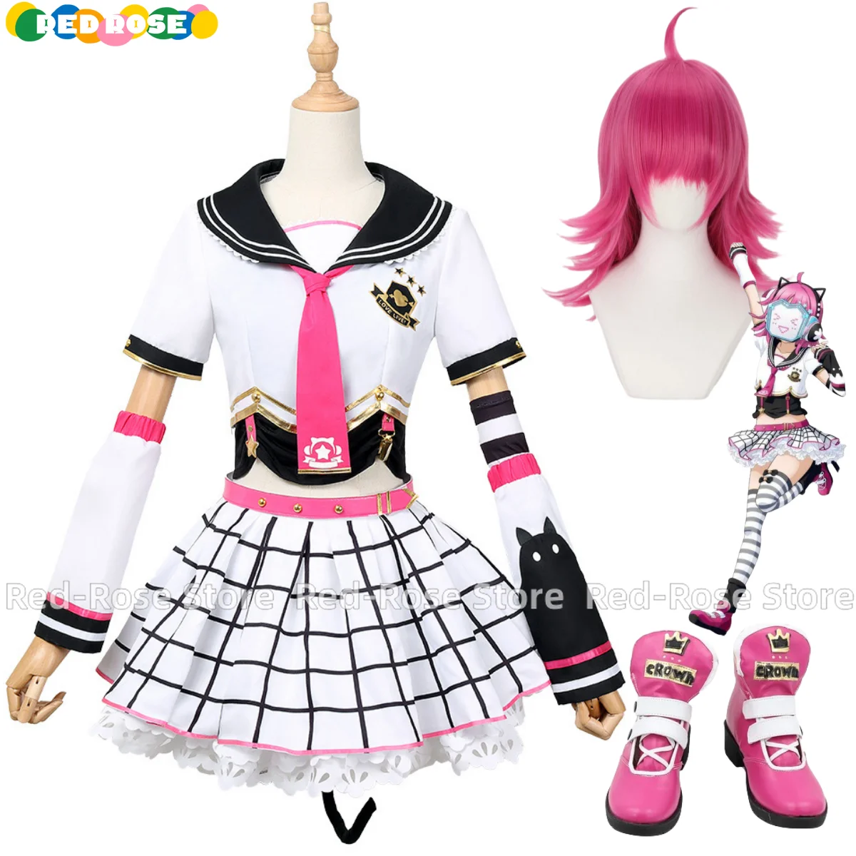 Аниме Love Live! Nijiguan старшая Школа Idol клуб Tennouji Rina косплей костюм парик JK Униформа