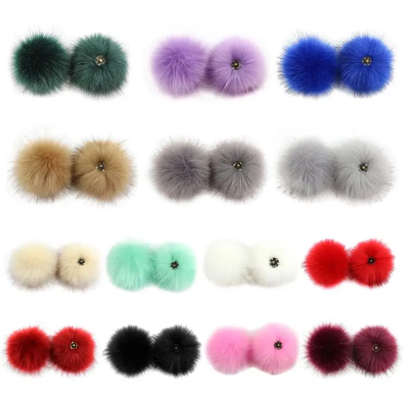 

1pc Artificial Fluffy Pompom Ball Multi-Color Arts and Crafts Fuzzy Pom Poms for Knitting Weaving Sweater Gloves Decoration 066C