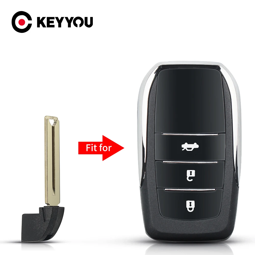 Автомобильный ключ KEYYOU для Toyota Camry Avalon RAV4 Prius C Corolla 2012 2013 2014 2015 Uncut Car Key Smart Blade Insert Emergency.