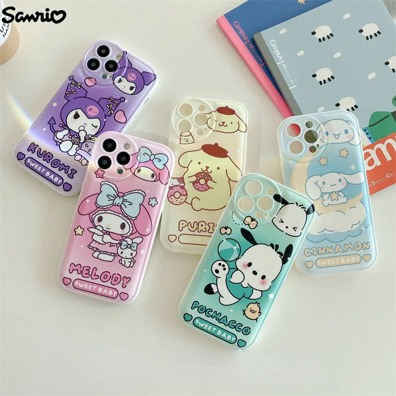 

My Melody Phone Case New for IPhone 12 13 Pro Max Mini Case Silicone Cinnamoroll for IPhone 11 14 Pro XS Max XR X 8 7 Back Cover