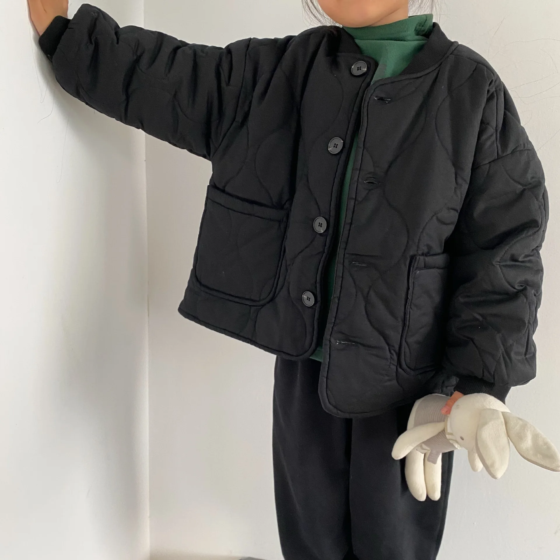 Детская зимняя куртка в Корейском стиле из плюша и плотного хлопка мужская