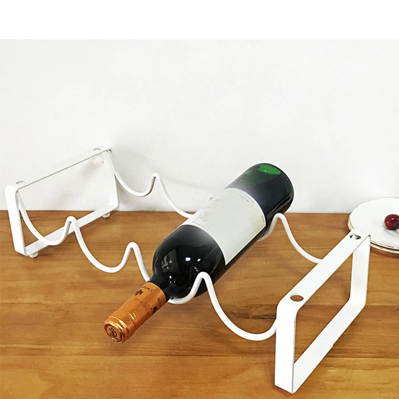 

1Pcs High Quality Golden Wine Rack Decoration Nordic Creative Wrought Iron Wine Rack For Living Rooms Offices Wine Bottle Holder