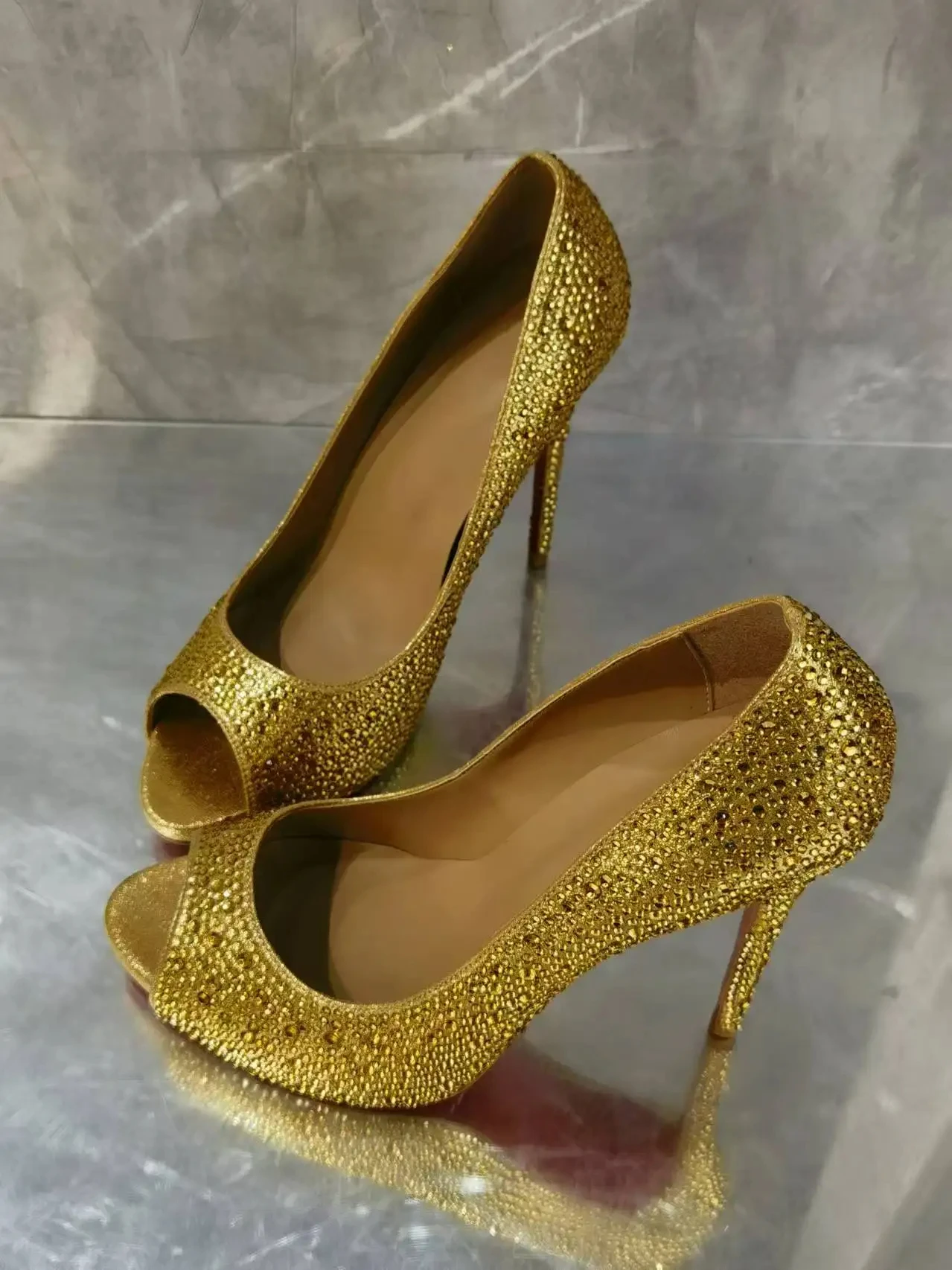 Туфли-лодочки женские на шпильке 10 см 12 с открытым носком