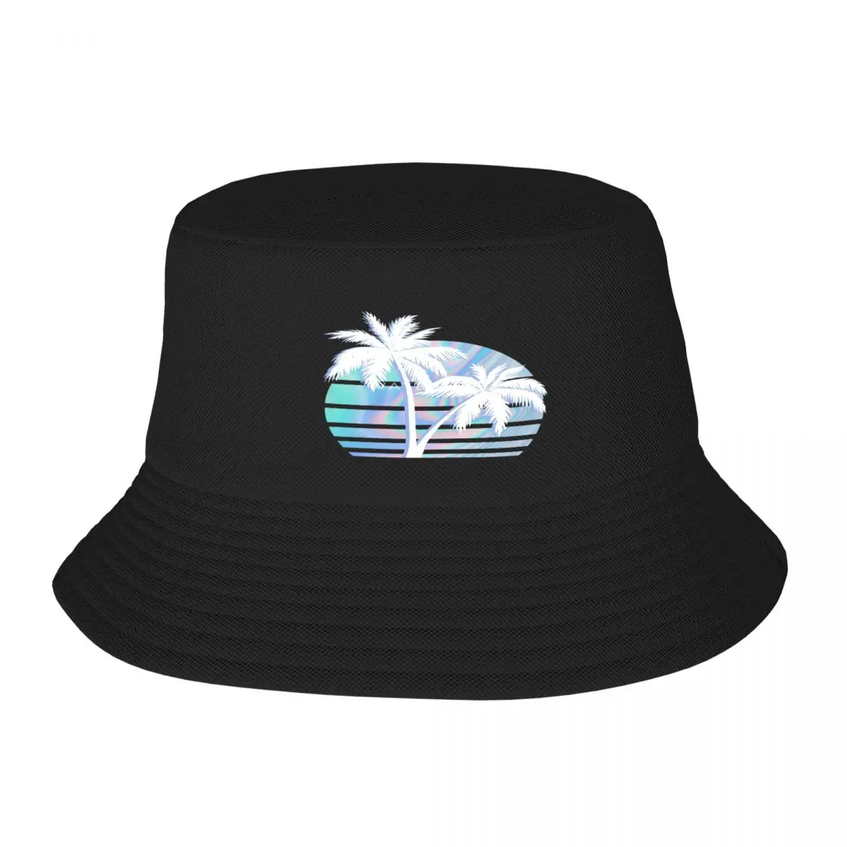 

Palm Tree Hologram Fisherman's Hat, Adult Cap Personalized Breathable No deformation Nice Gift