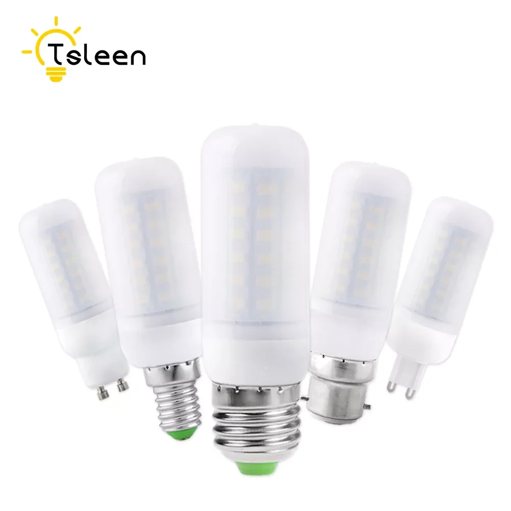 

220V LED Corn Bulb Lamp Ultra Bright SMD 5730 Light Milky Warm Cool White lighting E27 B22 G9 Replace Halogen Chandelier Light