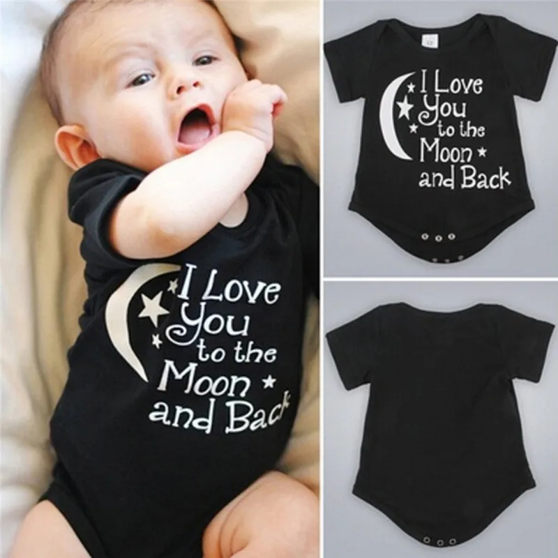 

Детский комбинезон с принтом «I LOVE YOU TO THE MOON AND BACK»
