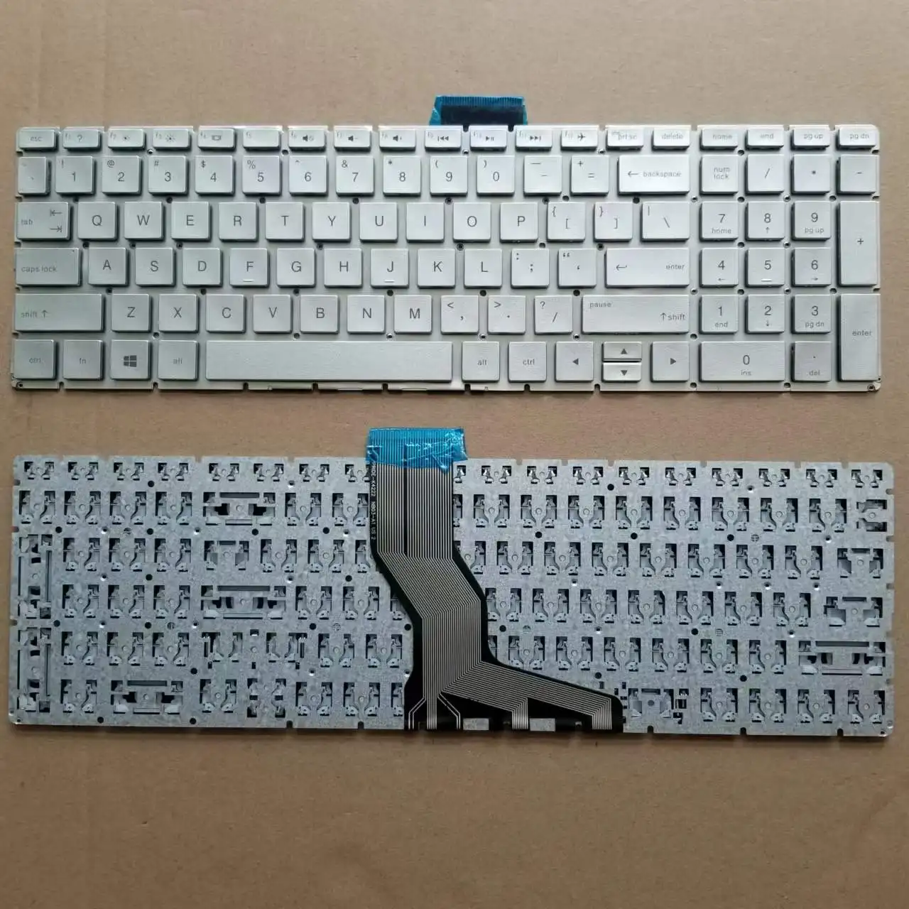 

New For HP Pavilion 15-AU 15-AW 15-AX 15-BK 15-BS 15-BW 250 G6 255 G6 256 G6 258 G6 US Laptop Keyboard Silver Without Frame