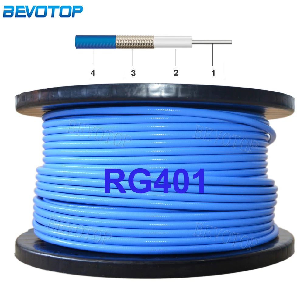 

BEVOTOP кабель RG401 синий полугибкий 50 Ом