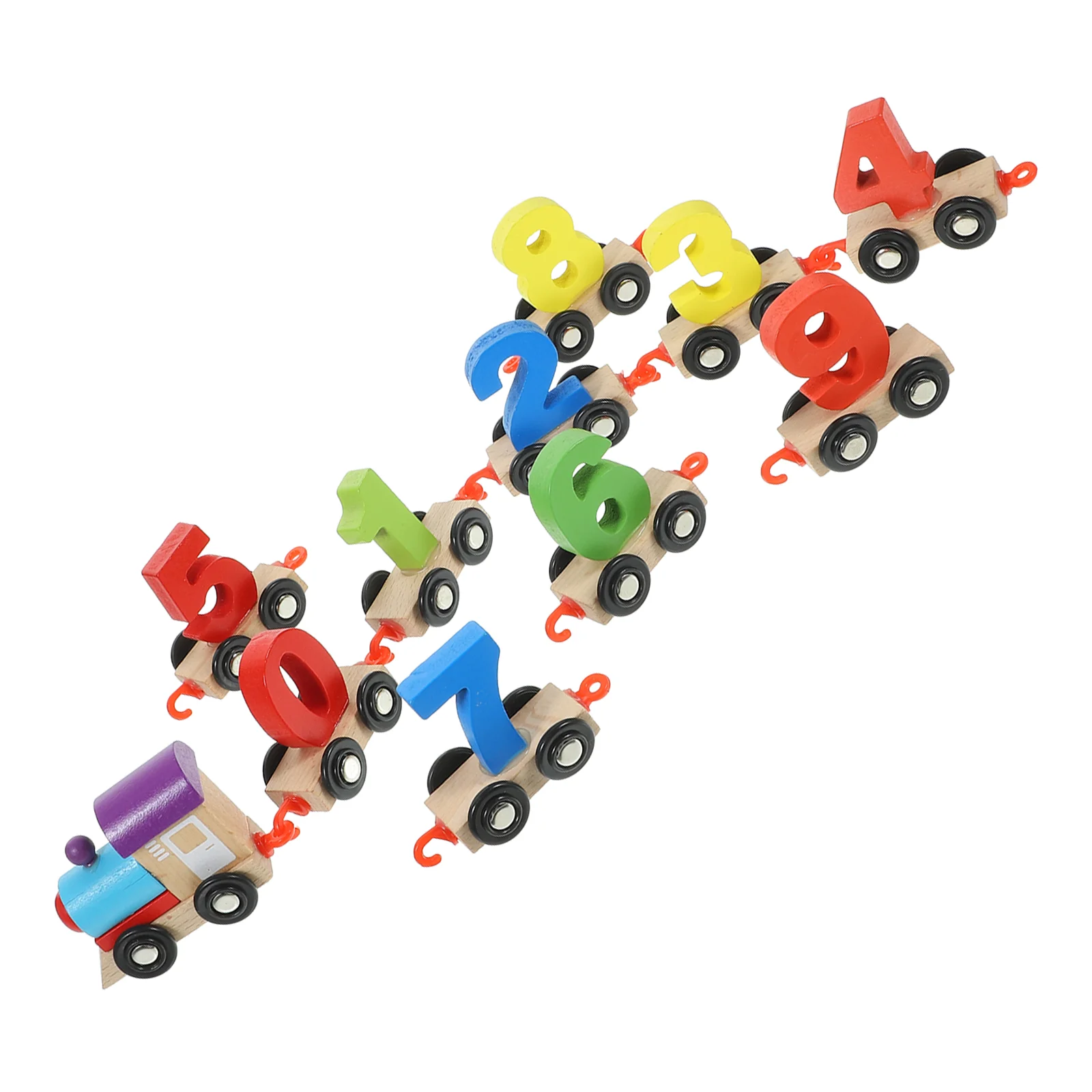 

1 Set of Number Train Toys Toddlers Cognitive Toy for Number Early Educational Plaything