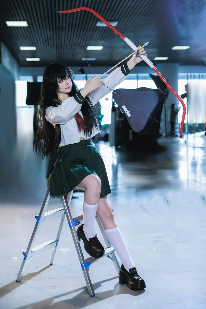 Фото Higurashi Kagome Косплей Костюм Аниме Inuyasha Kagome Косплей Сейлор Школьная форма Студенческая юбка Хэллоуин Женщины Девушка Cos №4
