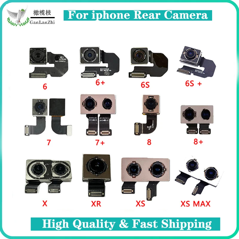 IPhone 6Puls 6S Plus 7/8Pus большая камера X/XR/XSMax задняя камера SE 2020 Модуль задней камеры гибкий кабель запасные части для ремонта