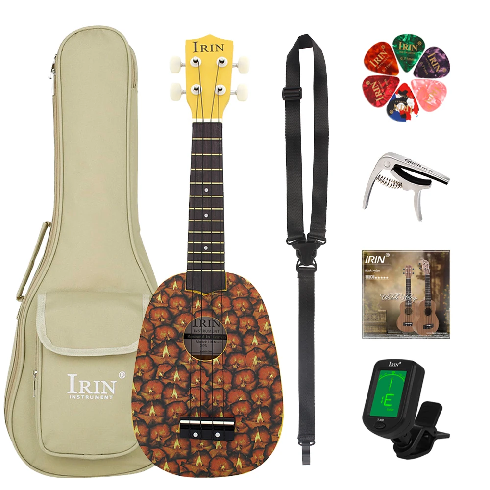 

IRIN 21 Inch Ukulele 4 Strings Hawaiian Guitar Pineapple Mini Guitarra Ukulele With Strings Bag Tuner Guitar Parts & Accessories