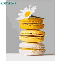sdoyuno picture by numbers adults kits handmade 60x75cm with frame daisy landscape home wall decor acrylic painted craft
