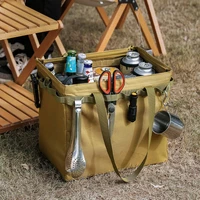 outdoor folding storage box camping storage tool bag large capacity tote bag multi functional storage picnic finishing bag