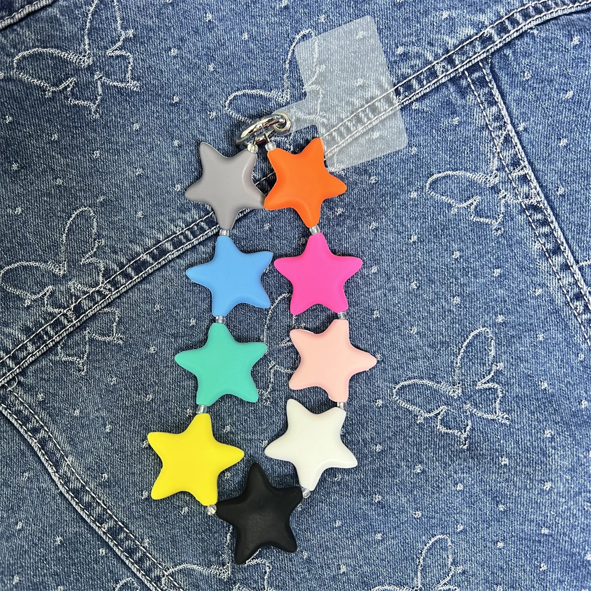 Разноцветная трехмерная пятиугольная Звездная допаминовая сумка для телефона