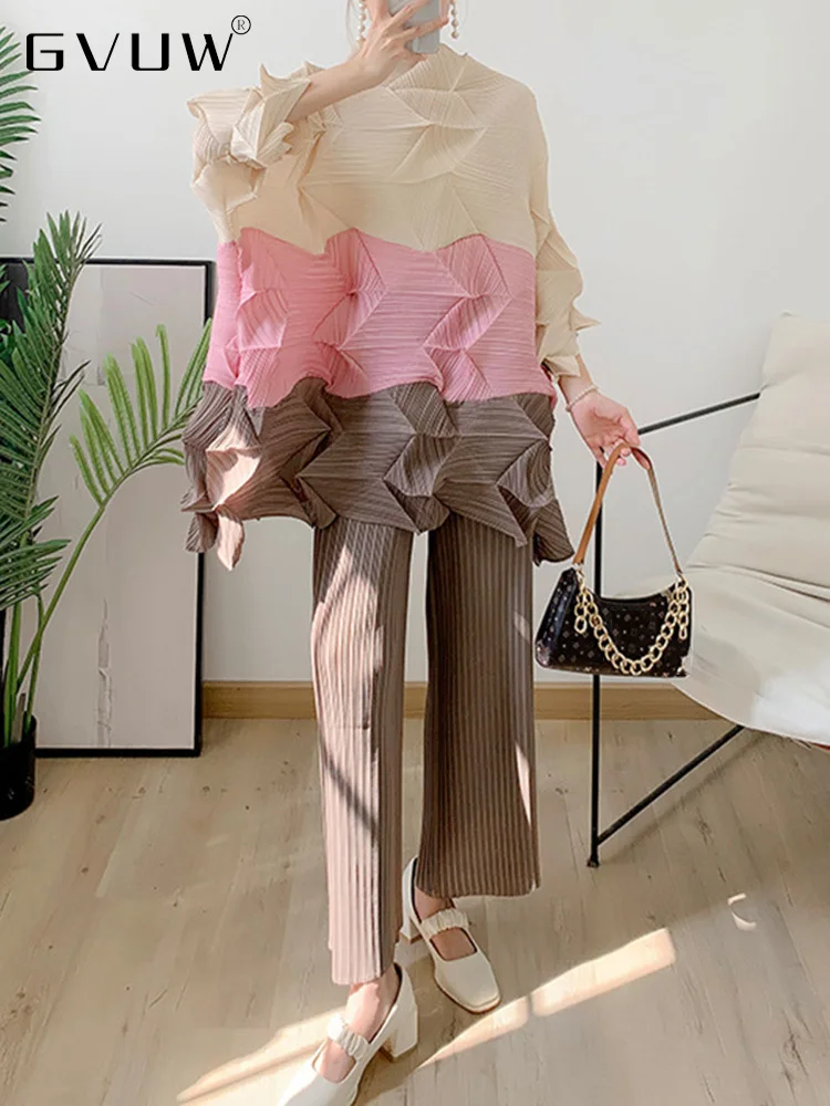 

2 шт./комплект, свободная футболка с воротником-стойкой и широкие брюки