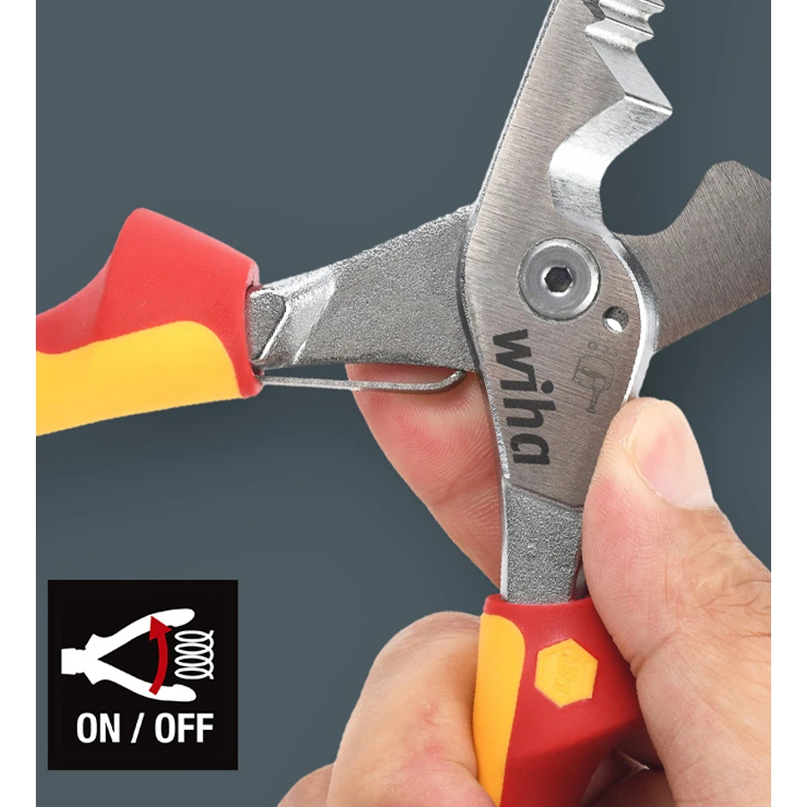 WIHA 45489 Многофункциональные изолированные плоскогубцы 8 в 1 для зачистки проводов