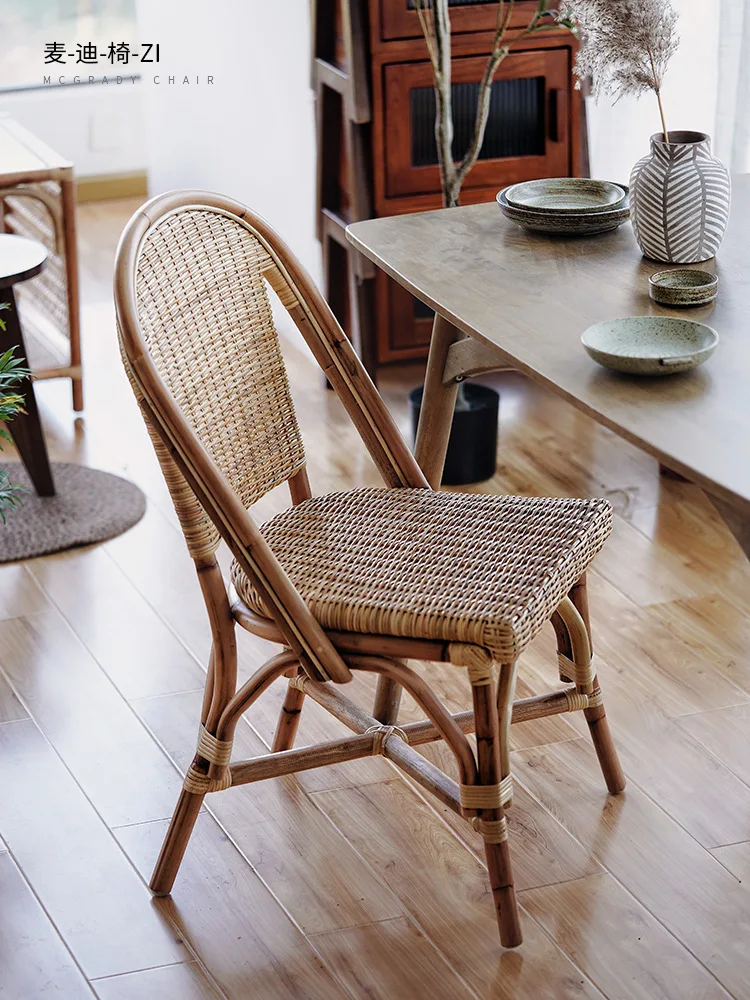 

Продукт может быть изготовлен на заказ. Обеденный стул с плетением винограда, стул для отдыха в спальне, домашнем хозяйстве, стул с простой спинкой, для гостиной