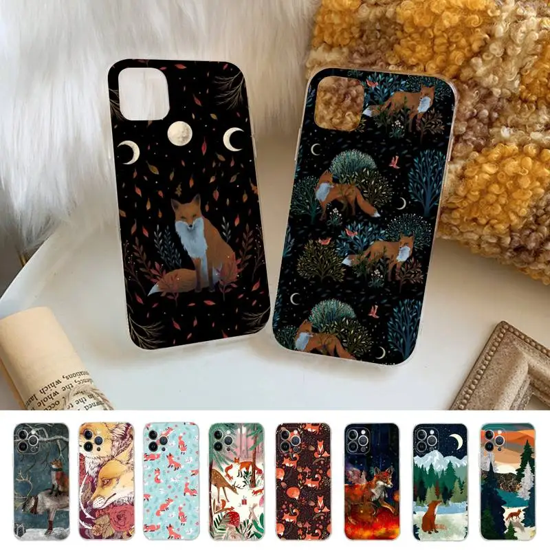 

Anime fox Phone Case Silicone Soft for iphone 14 13 12 11 Pro Mini XS MAX 8 7 6 Plus X XS XR Cover