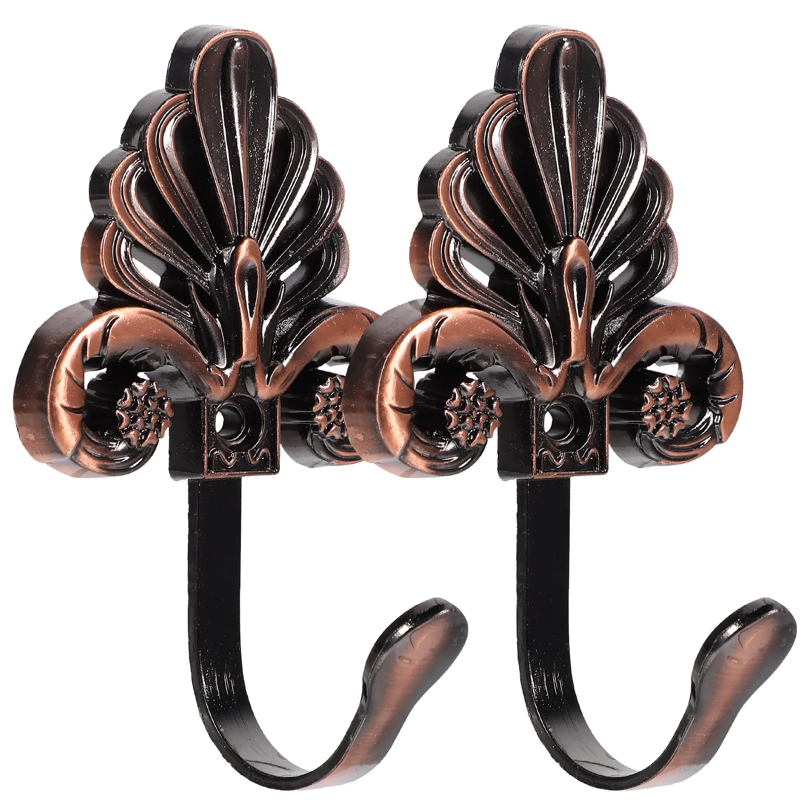 

2 Pcs Retro Home Decor Hooks For Hanging Coats Wall Hanger Household Mounted Bag Holder Multi-functional