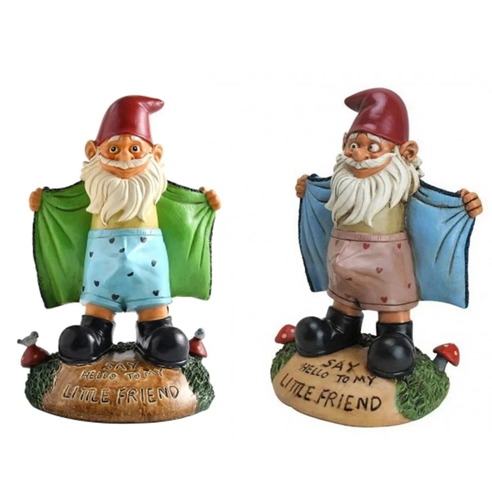 

2022 NEW Sexy Funny Garden Gnome Statue Garden Decoration Outdoor Resin Dwarf Statue Figurines Tuin Decoratie Yard Art Ornament