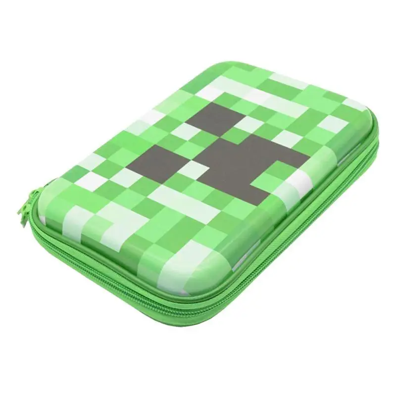 

Green Pen Holder School Kids Pencil Bag Pen Case With Compartments EVA Large Capacity Stationery Pouch With Zipper