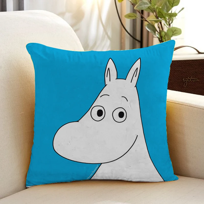 

Hippo Moomines Cushion Cover Pillowcases for Pillows Pillow Cases Decorative Pillowcase 45x45 Cushions Covers Sofa Anime Bed