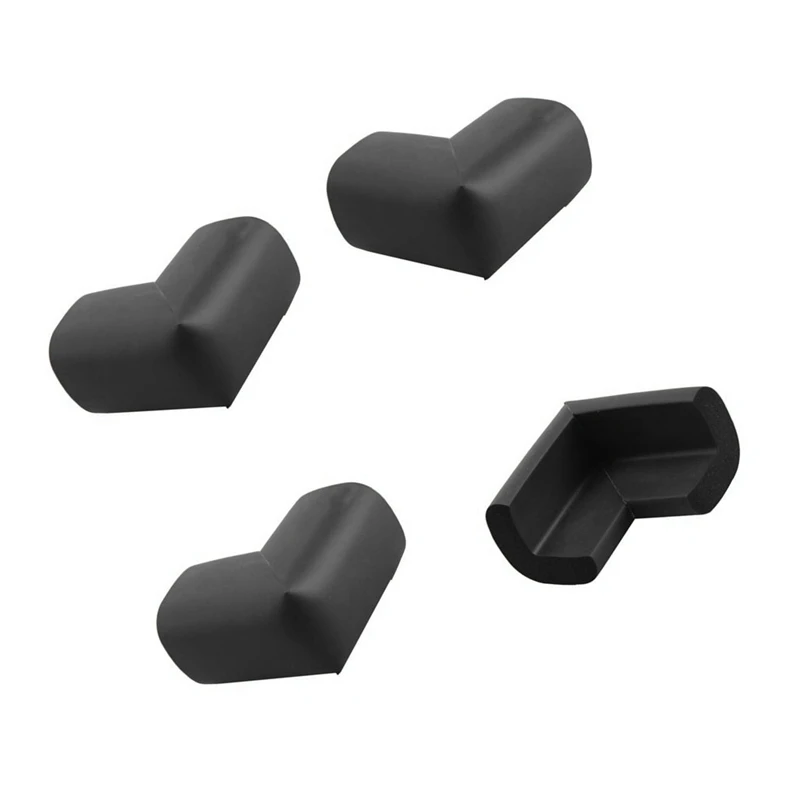 

HOT 4 x BABY SAFETY CORNER CUSHIONS - DESK TABLE COVER PROTECTOR - SAFE FOR CHILD-Black