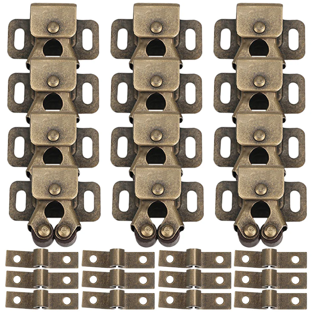 

20 Pcs Double Roller Lock Latch The Cabinet Catch Scroll Wheel Rv Closet Door Cold Rolled Steel Screen Rollers Closer