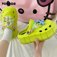 women shoes summer color chain slippers sandals size 41 slides clogs with charms balloon dog female platform fashion casual shoe