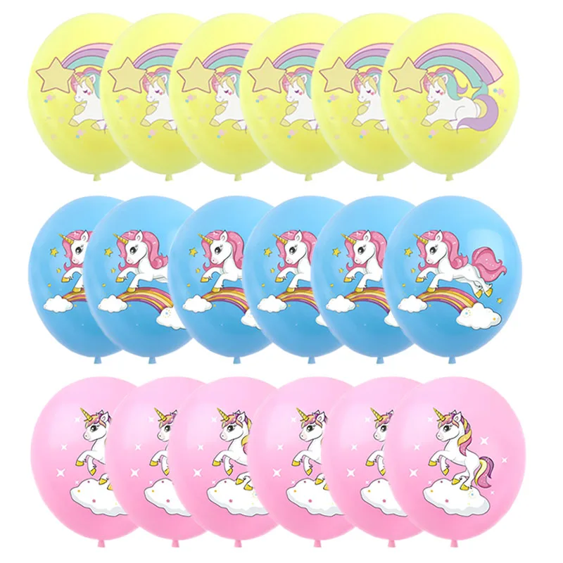 Новый Единорог украшения для дня рождения милый белый фотографический флаг