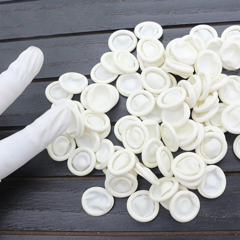

20pcs Disposable Anti Static Rubber Latex Finger Cots Eyebrow Extension Gloves Practical Off Eyelash Extension Tool Accessories