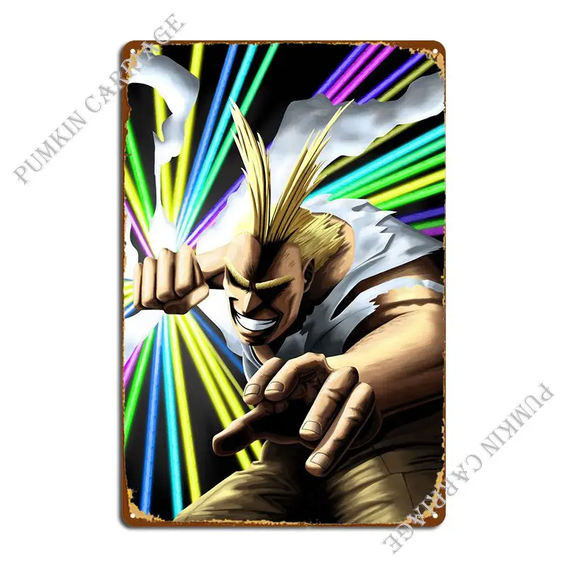 

Металлический плакат All Might Plus, украшение для гаража