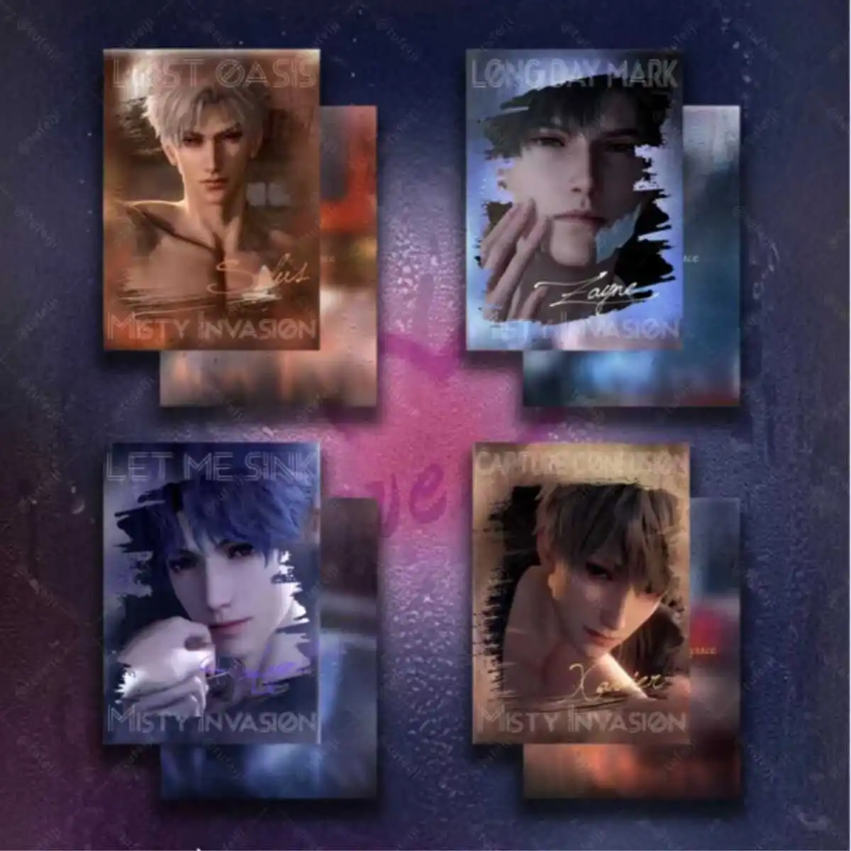 Аниме Love and Deepspace Sylus Rafayel Zayne Xavier Косплей Мгновенная камера Орнамент Маленькая