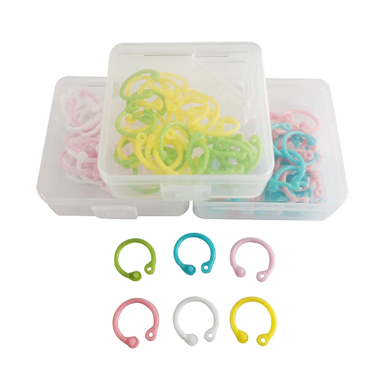 

30Pcs Colorful Loose Leaf Binder Rings Multifunction Circle Ring Keychain Scrapbook Binding Buckle Hoop Calendar Circle