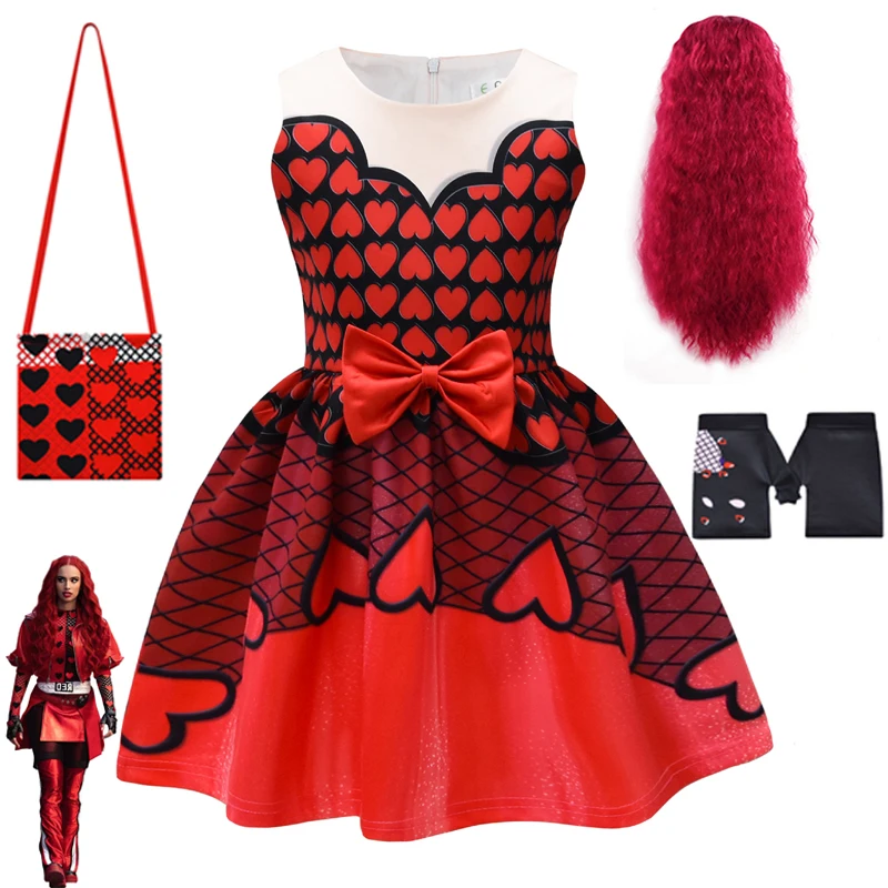 Платье принцессы с красным бантом для девочек костюмы косплея Пощадка 4 детский